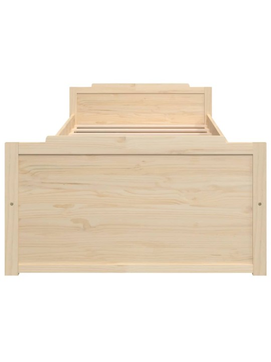 Rám postele se zásuvkami masivní borové dřevo 90 x 200 cm