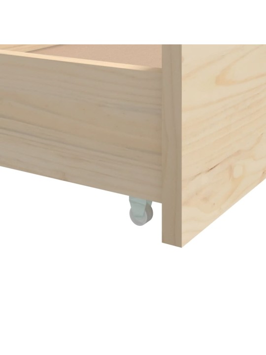 Rám postele se zásuvkami masivní borové dřevo 90 x 200 cm