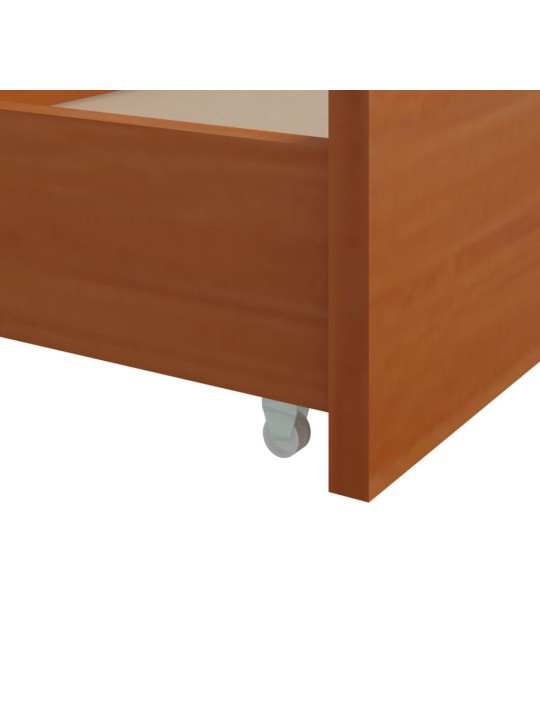 Rám postele se zásuvkami medově hnědý masivní borovice 90x200cm