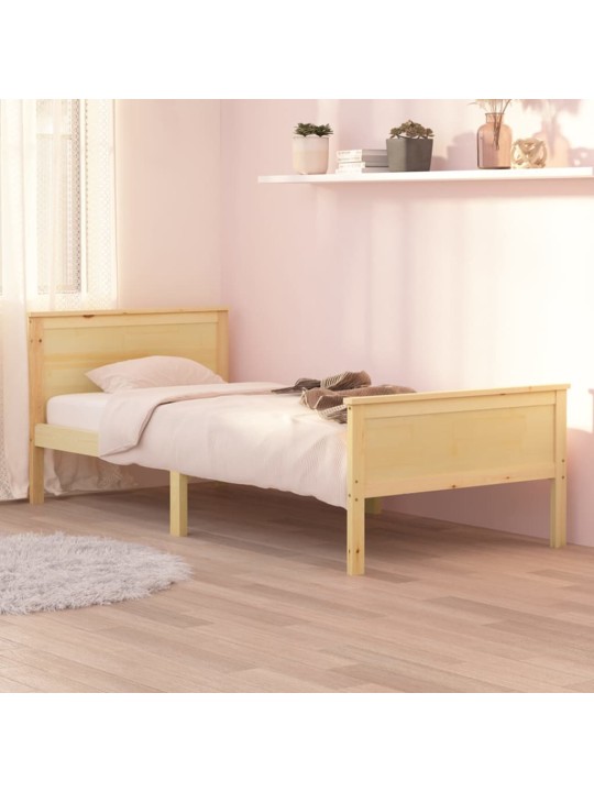 Rám postele masivní borové dřevo 90 x 200 cm