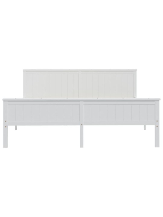 Rám postele bílý masivní dřevo borovice 200 x 200 cm