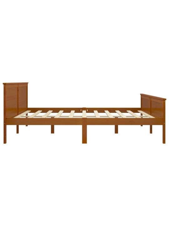 Rám postele medově hnědý masivní borovice 200 x 200 cm