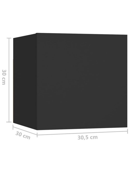Noční stolek černý 30,5 x 30 x 30 cm kompozitní dřevo