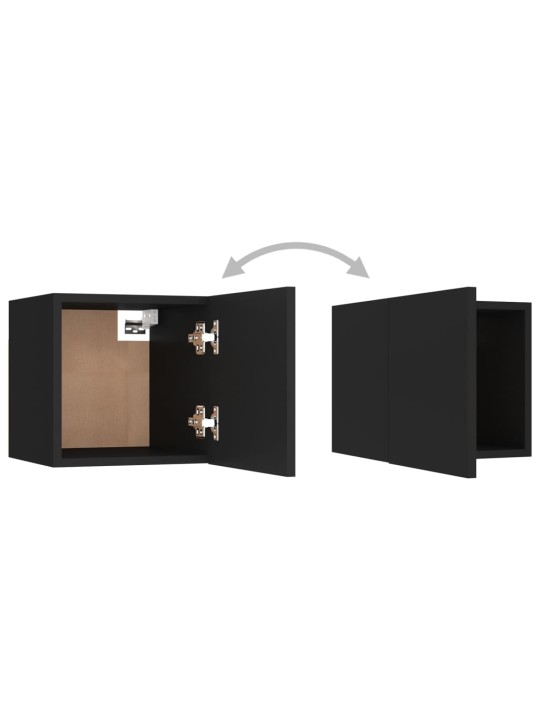 Noční stolky 2 ks černé 30,5 x 30 x 30 cm kompozitní dřevo