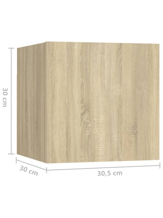 Noční stolky 2 ks dub sonoma 30,5 x 30 x 30 cm kompozitní dřevo