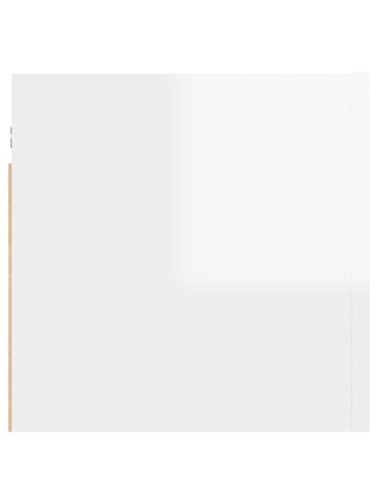 Noční stolky 2ks bílé s vysokým leskem 30,5x30x30cm dřevotříska