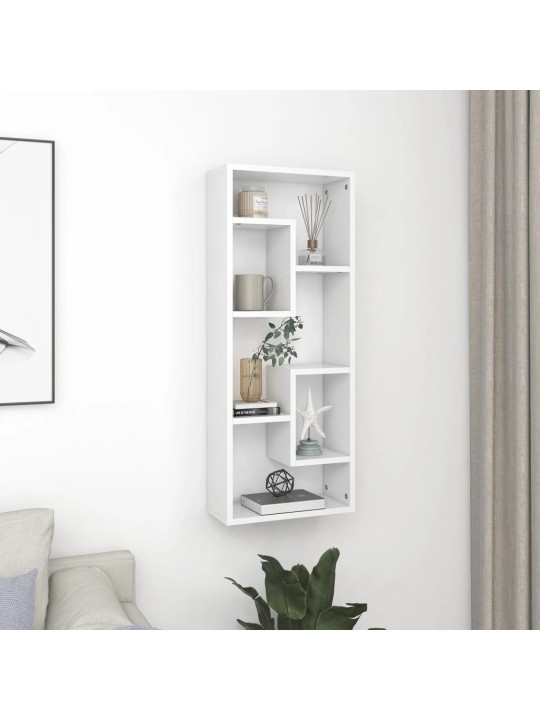 Nástěnná police bílá 36x16x90 cm kompozitní dřevo