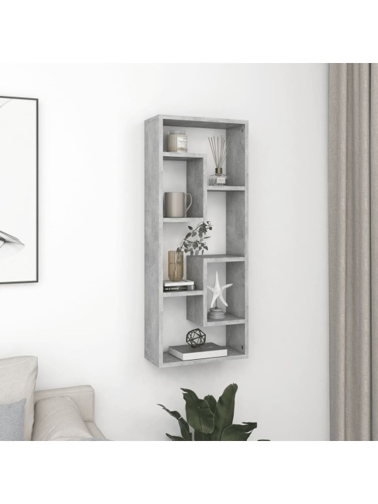 Nástěnná police betonově šedá 36x16x90 cm kompozitní dřevo