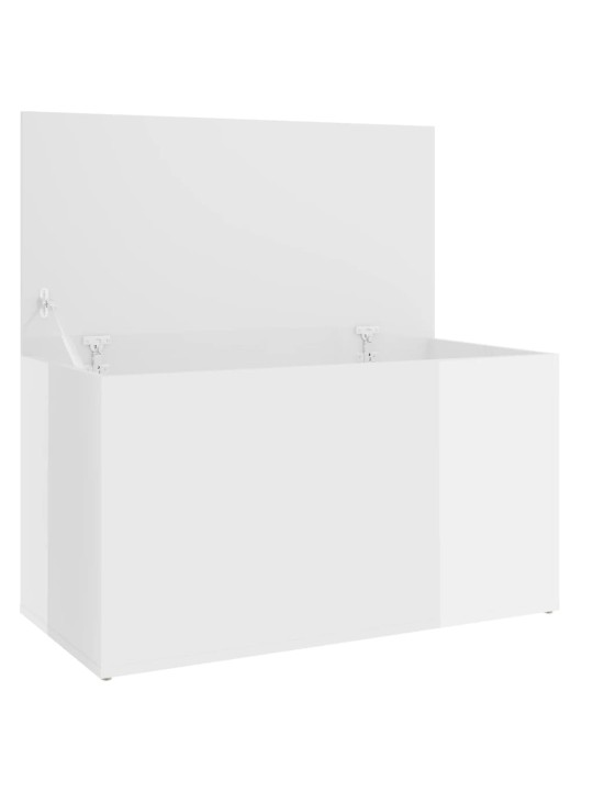 Úložná truhla bílá vysoký lesk 84 x 42 x 46 cm kompozitní dřevo