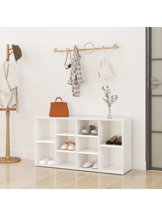 Lavice s botníkem bílá 103 x 30 x 54,5 cm kompozitní dřevo