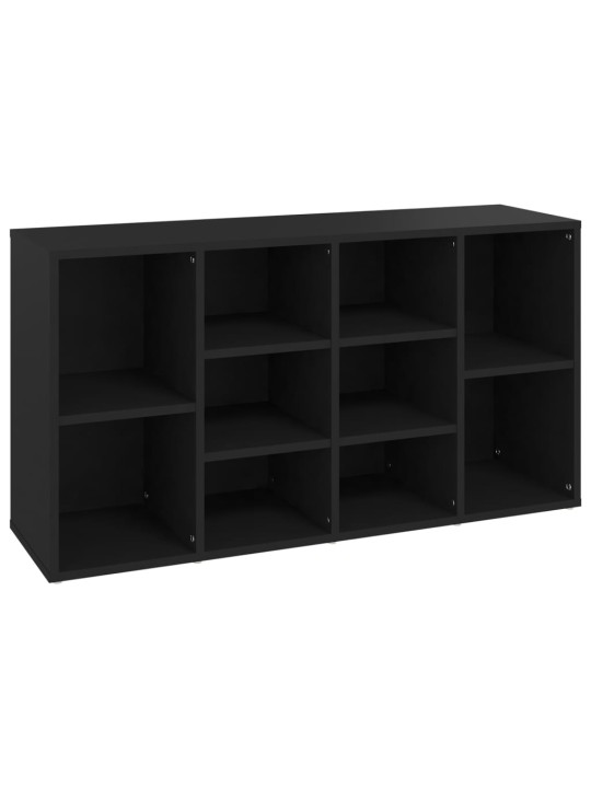 Lavice s botníkem černá 103 x 30 x 54,5 cm kompozitní dřevo