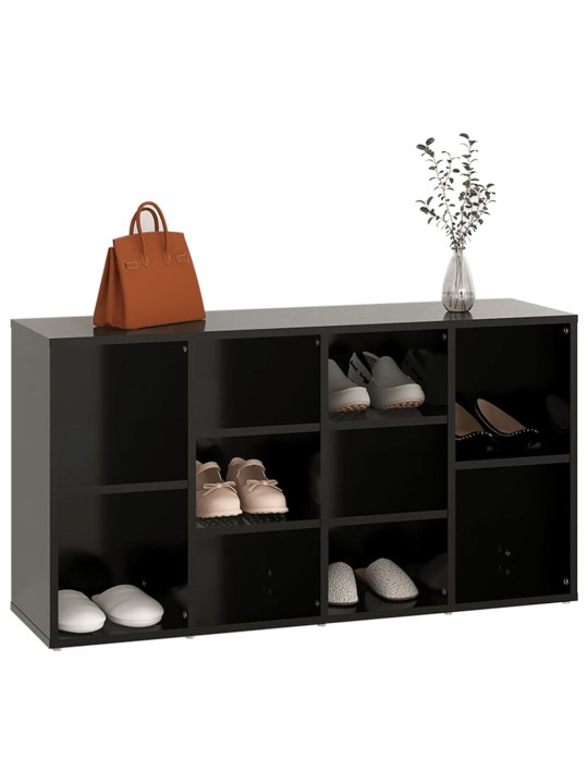 Lavice s botníkem černá 103 x 30 x 54,5 cm kompozitní dřevo