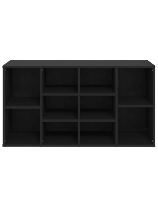 Lavice s botníkem černá 103 x 30 x 54,5 cm kompozitní dřevo