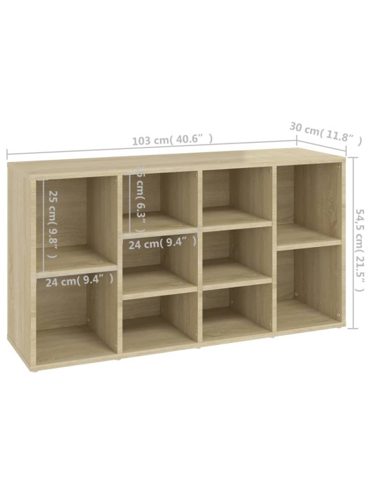 Lavice s botníkem dub sonoma 103x30x54,5 cm kompozitní dřevo