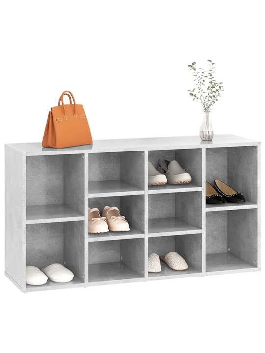 Lavice s botníkem betonově šedá 103x30x54,5 cm kompozitní dřevo