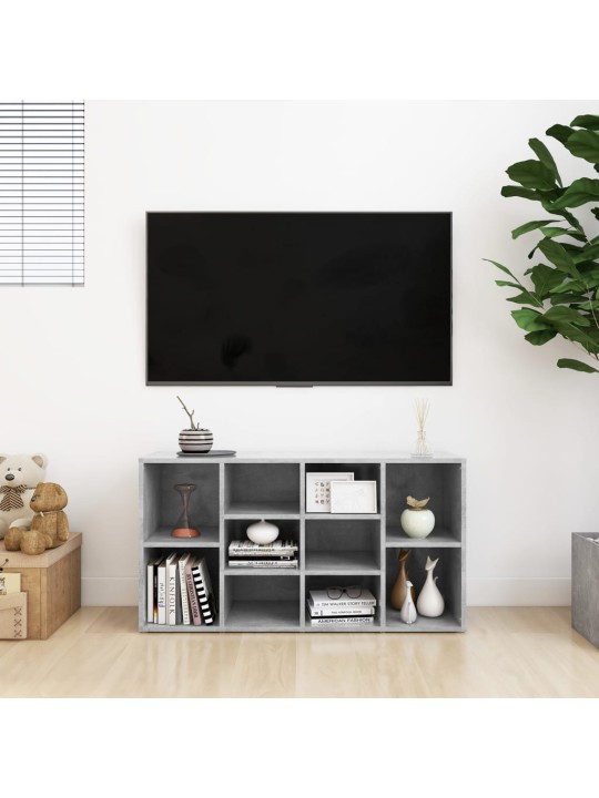 Lavice s botníkem betonově šedá 103x30x54,5 cm kompozitní dřevo