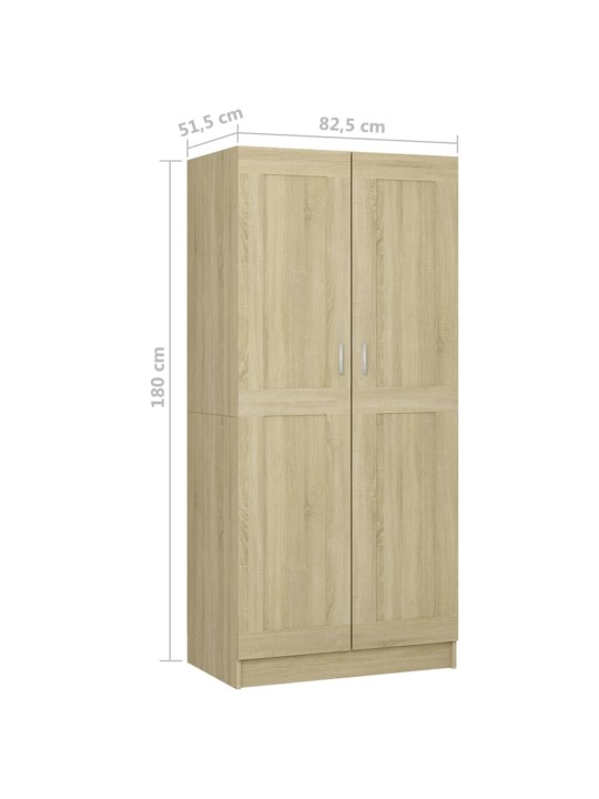 Šatní skříň dub sonoma 82,5 x 51,5 x 180 cm kompozitní dřevo