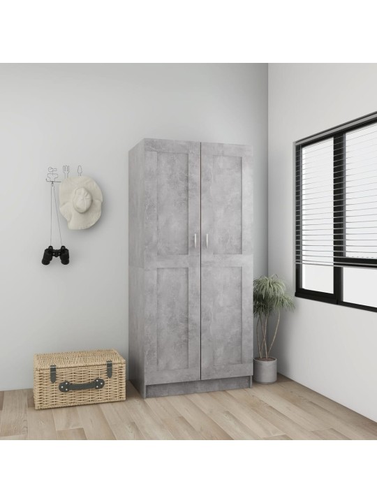 Šatní skříň betonově šedá 82,5 x 51,5 x 180 cm kompozitní dřevo