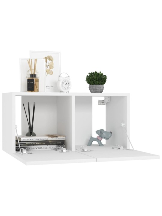 Závěsné TV skříňky 3 ks bílé 60x30x30 cm