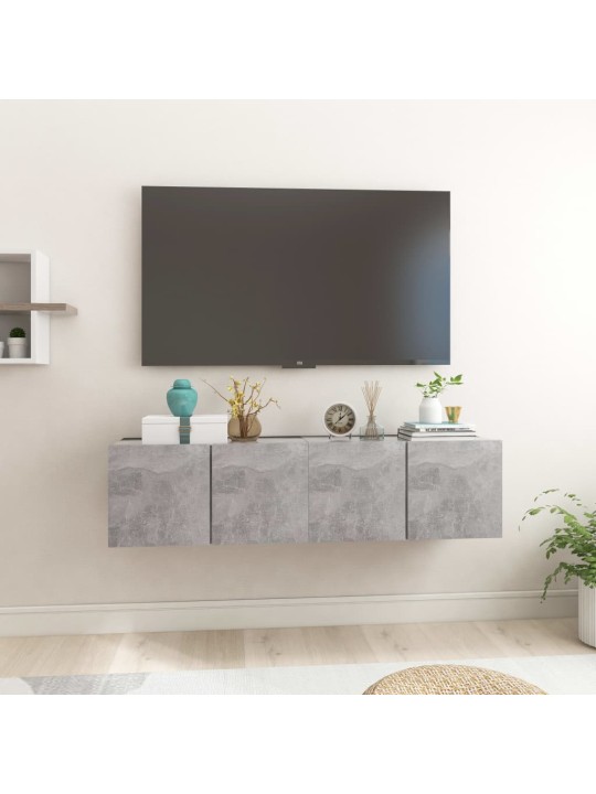Závěsné TV skříňky 2 ks betonově šedé 60x30x30 cm