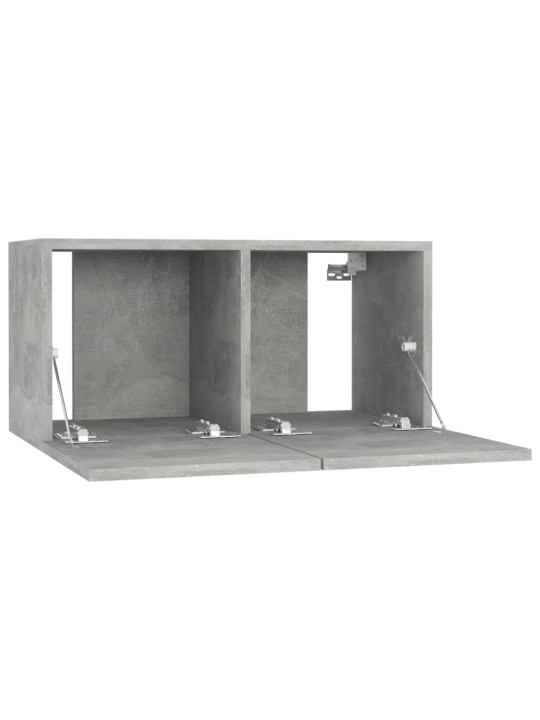 Závěsné TV skříňky 3 ks betonově šedé 60x30x30 cm