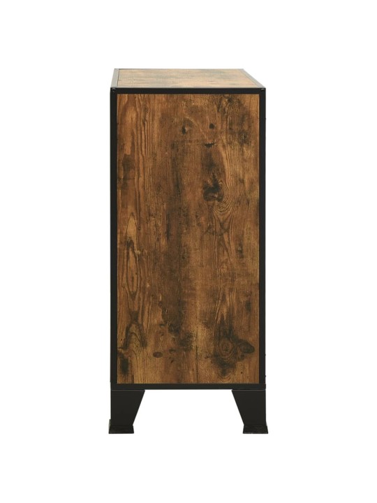 Úložná skříň rustikální hnědá 72 x 36 x 82 cm kov a MDF