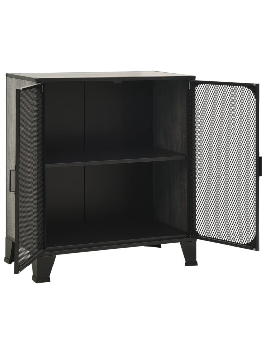 Úložná skříň šedá 72 x 36 x 82 cm kov a MDF