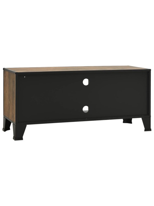 TV skříňka rustikální hnědá 105 x 36 x 47 cm kov a MDF