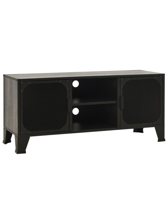 TV skříňka šedá 105 x 36 x 47 cm kov a MDF