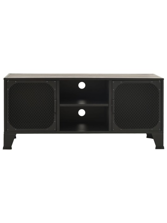 TV skříňka šedá 105 x 36 x 47 cm kov a MDF