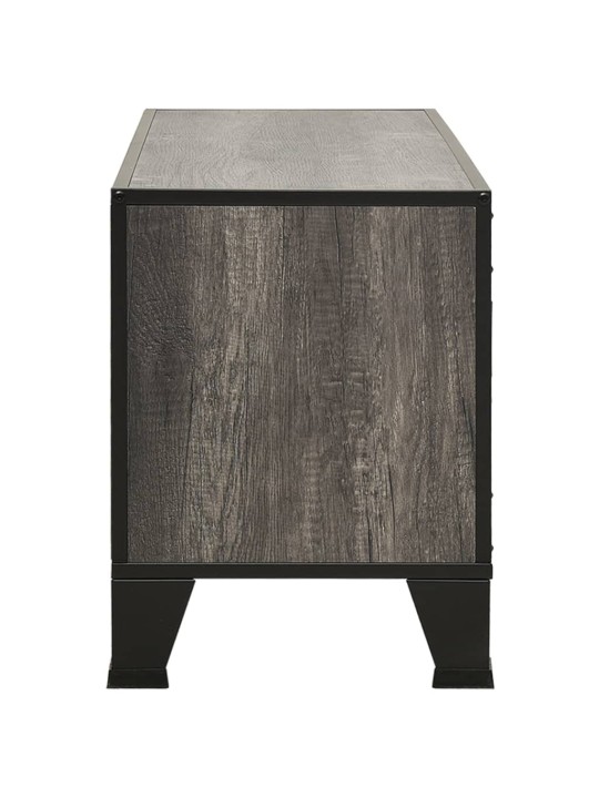 TV skříňka šedá 105 x 36 x 47 cm kov a MDF