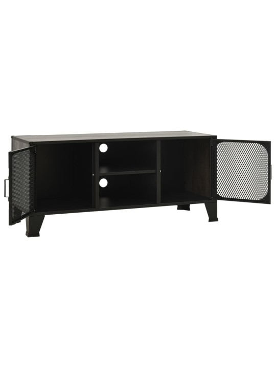 TV skříňka šedá 105 x 36 x 47 cm kov a MDF
