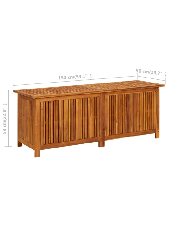 Zahradní úložný box 150 x 50 x 58 cm masivní akáciové dřevo