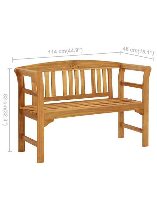 Zahradní lavice 114 cm masivní akáciové dřevo
