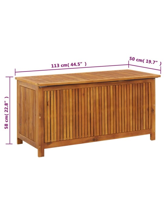 Zahradní úložný box 113 x 50 x 58 cm masivní akáciové dřevo