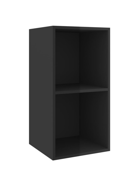 3dílný set TV skříněk černé s vysokým leskem kompozitní dřevo