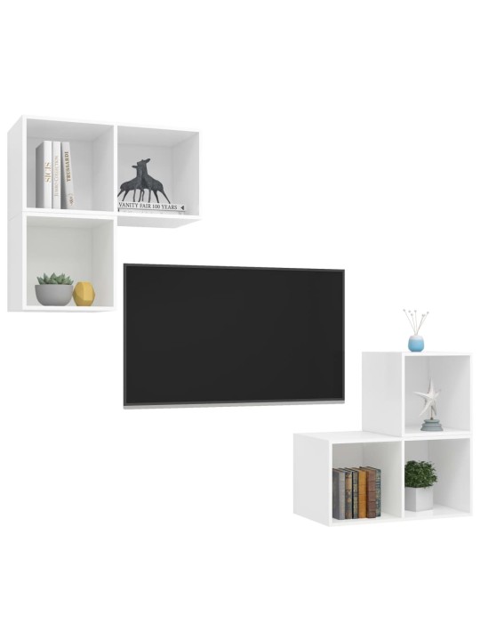 Vidaxl tv skříňky 4 ks bílé dřevotříska