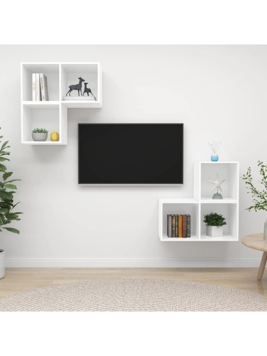 Vidaxl tv skříňky 4 ks bílé dřevotříska
