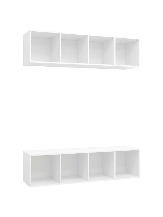 Nástěnné TV skříňky 2 ks bílé kompozitní dřevo