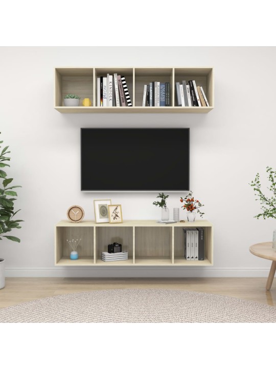 Nástěnné TV skříňky 2 ks dub sonoma kompozitní dřevo