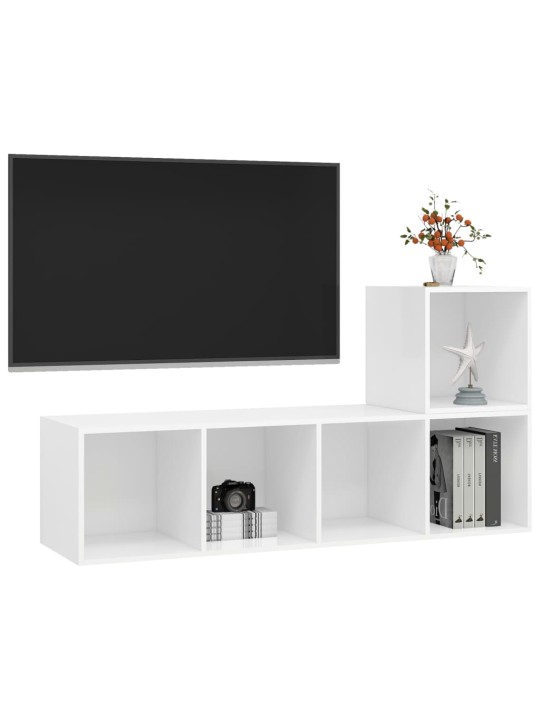 2dílný set tv skříněk bílý dřevotříska