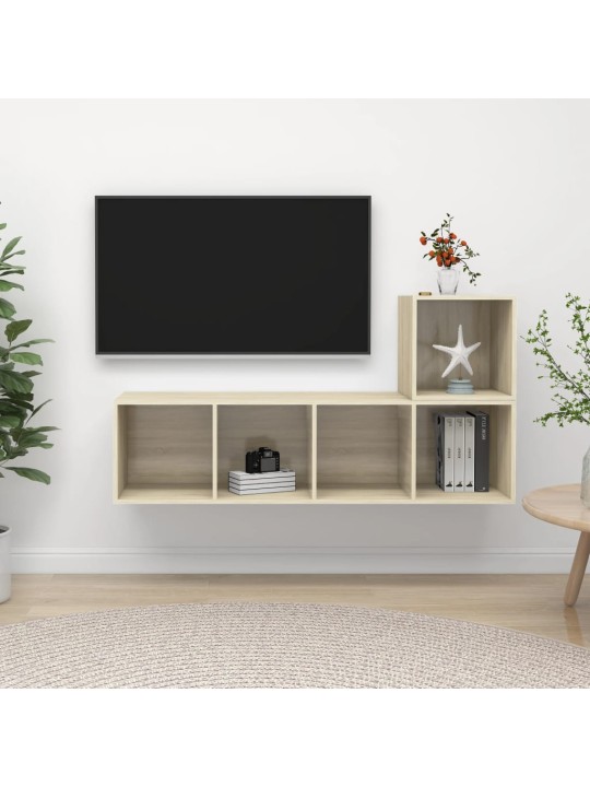 2dílný set tv skříněk dub sonoma dřevotříska