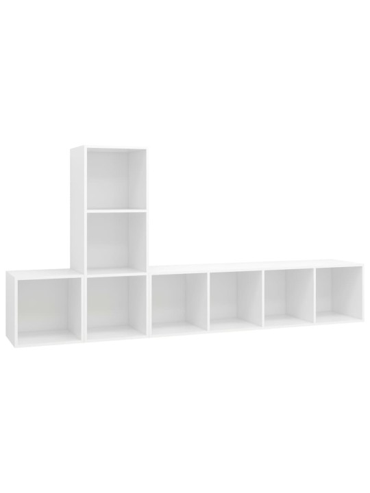3dílný set tv skříněk bílé dřevotříska