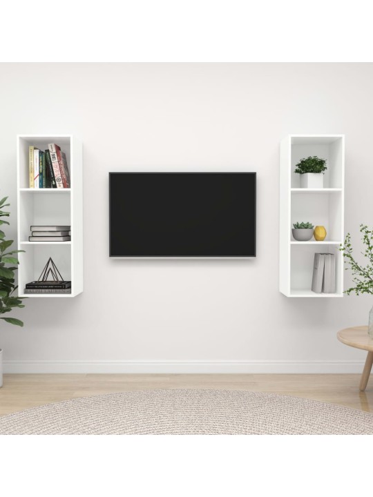 Nástěnné TV skříňky 2 ks bílé dřevotříska