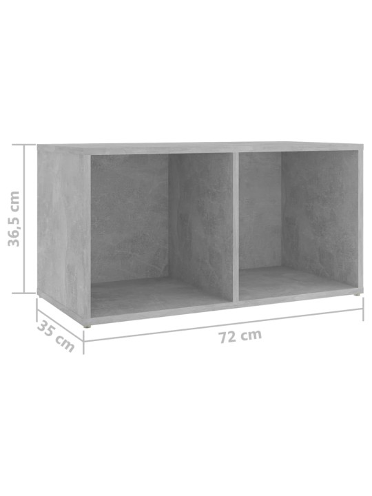 TV skříňky 2 ks betonově šedé 72x35x36,5 cm kompozitní dřevo