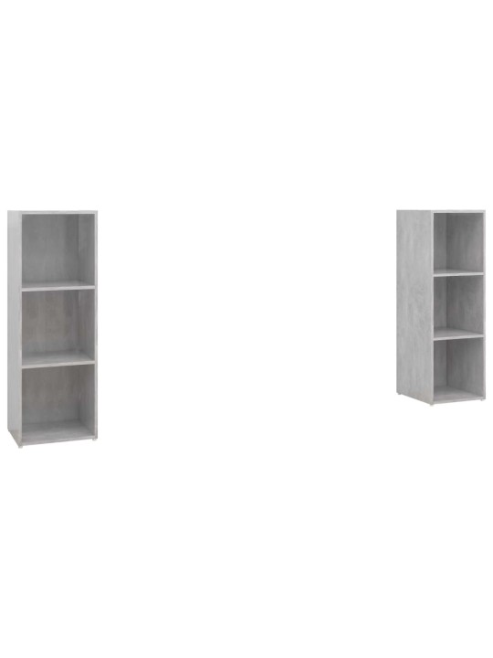 Tv skříňky 2 ks betonově šedé 107 x 35 x 37 cm dřevotříska