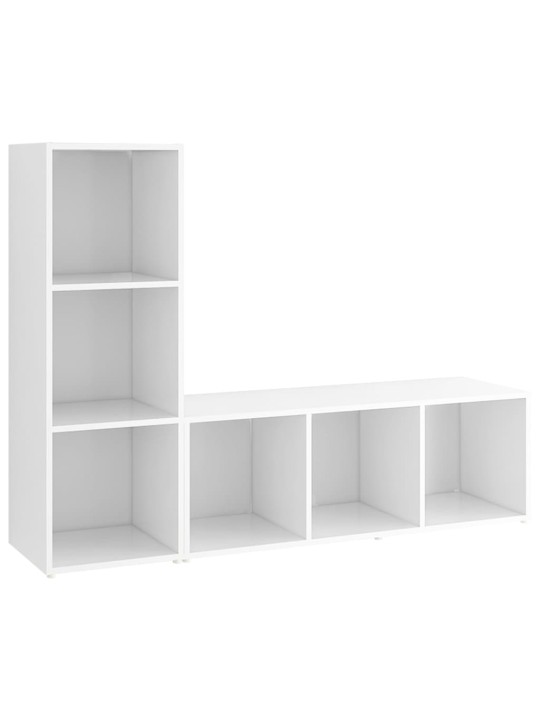 Tv skříňky 2 ks bílé 107 x 35 x 37 cm dřevotříska