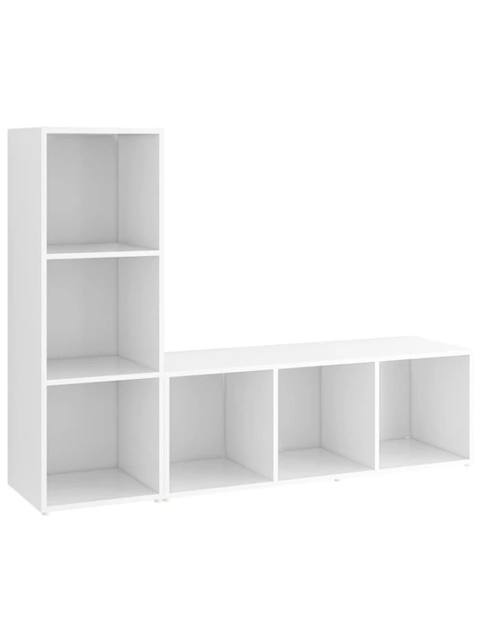 Tv skříňky 2 ks bílé 107 x 35 x 37 cm dřevotříska
