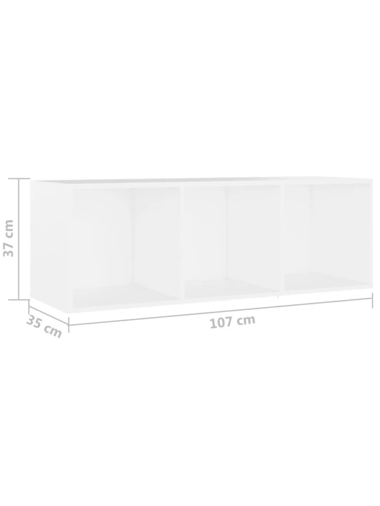 Tv skříňky 2 ks bílé 107 x 35 x 37 cm dřevotříska