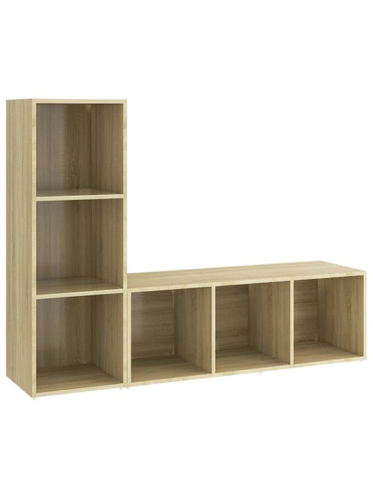 TV skříňky 2 ks dub sonoma 107 x 35 x 37 cm kompozitní dřevo